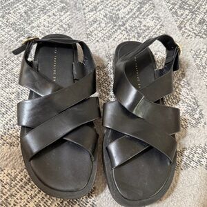 Zara Black Strappy Sandals